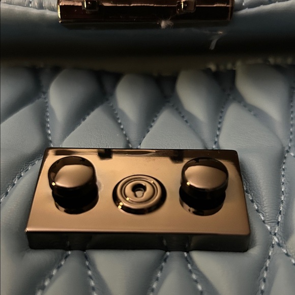 Badgley Mischka Quilted Messenger in Gorgeous Tiffany Blue NWT $149 Retail - Picture 5 of 10